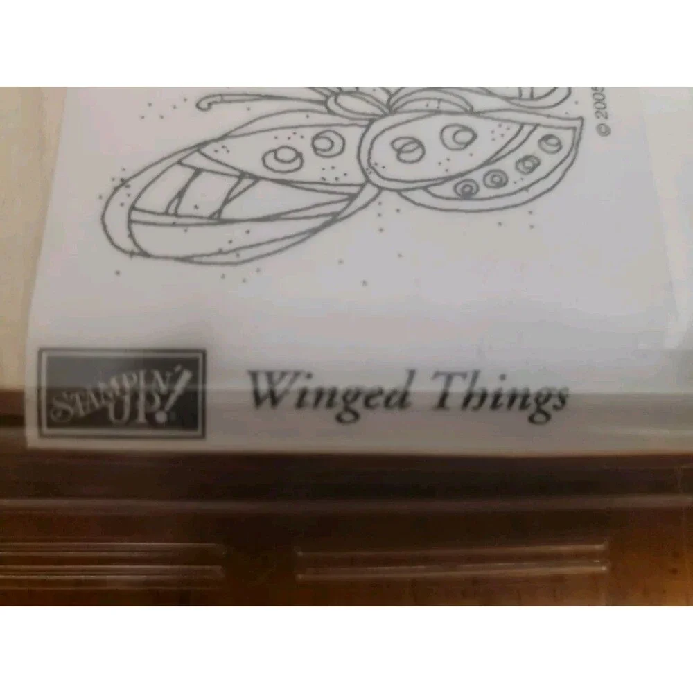 Stampin Up! WINGED THINGS (2005) - Set Of 8 Wood Rubber Stamps UNMOUNTED NIB